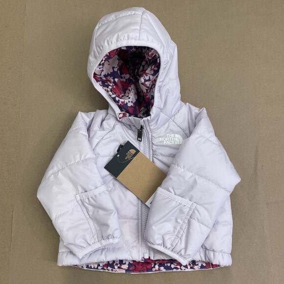 The North Face Baby Girls Reversible Perrito Hooded Jacket Lavender Fog 0-3 MO - Picture 1 of 6